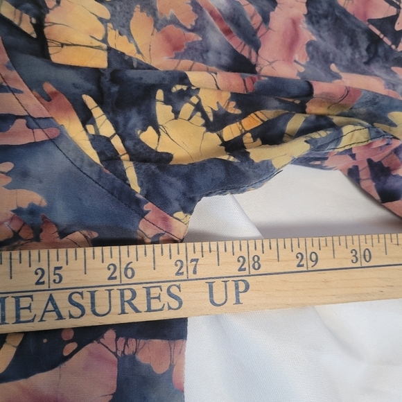 Basic Options Men's Palm Tree Mixed Color Button Up Short Sleeve Shirt Size XLT - Picture 7 of 8